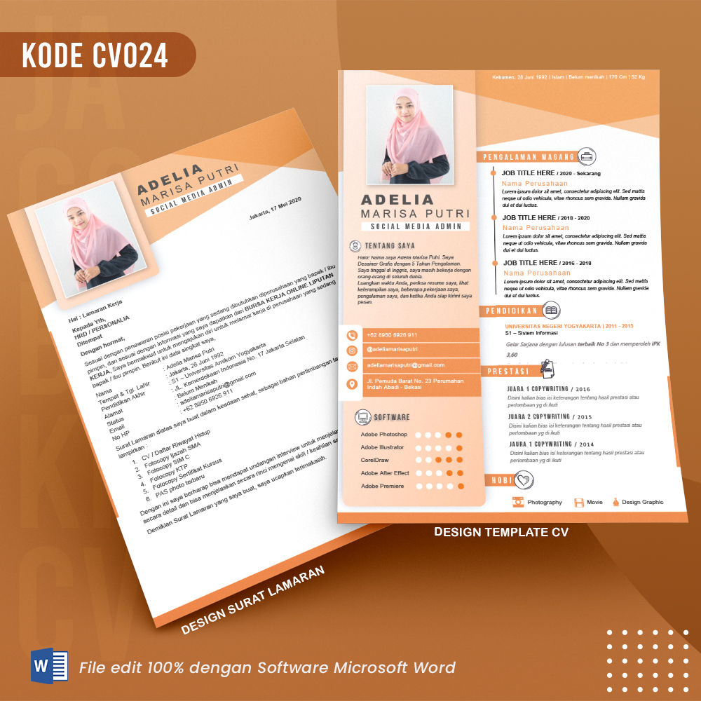 Template CV dan Surat Lamaran Kode 024