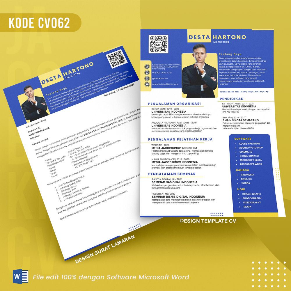 Template CV dan Surat Lamaran Kode 062