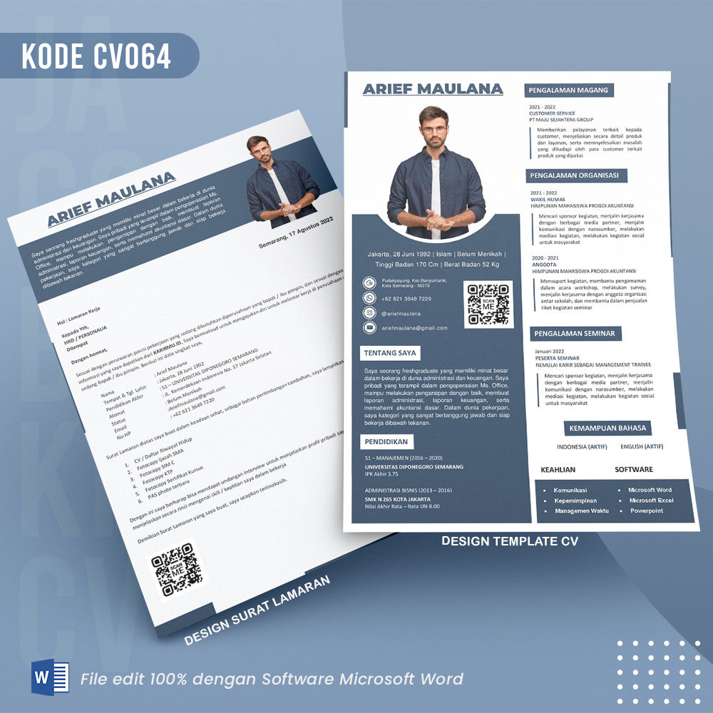 Template CV dan Surat Lamaran Kode 064
