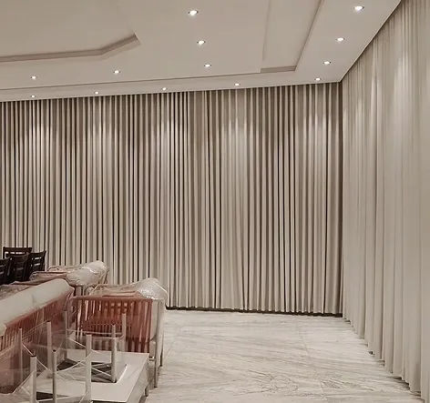 تركيب ستائر ويفي فاخرة في فيلا بالرياض من كشمير الديكور