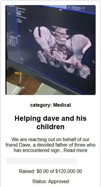 Helping dave and his children