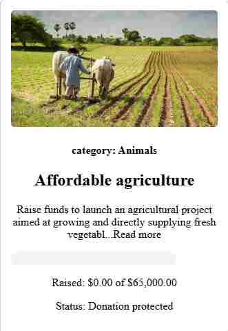 help Affordable agriculture Restore Hope | Fundsos