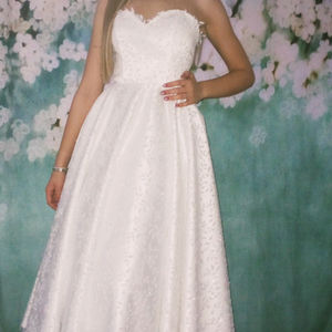 Glitter floral tulle wedding dress Glasgow