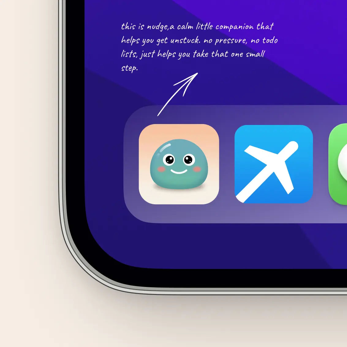 Nudge app mockup