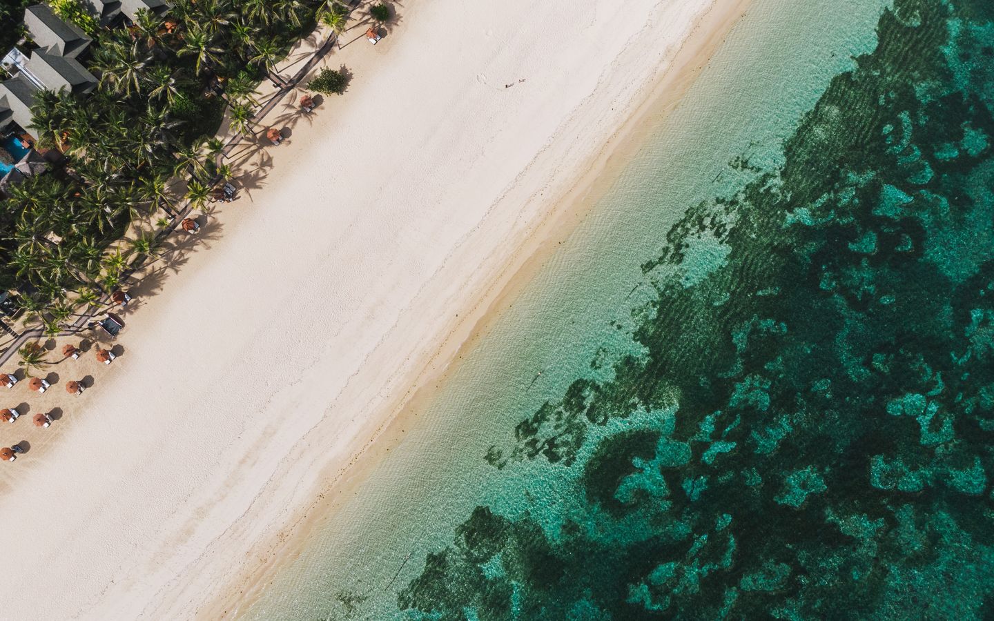 Nusa Dua Beach from Air