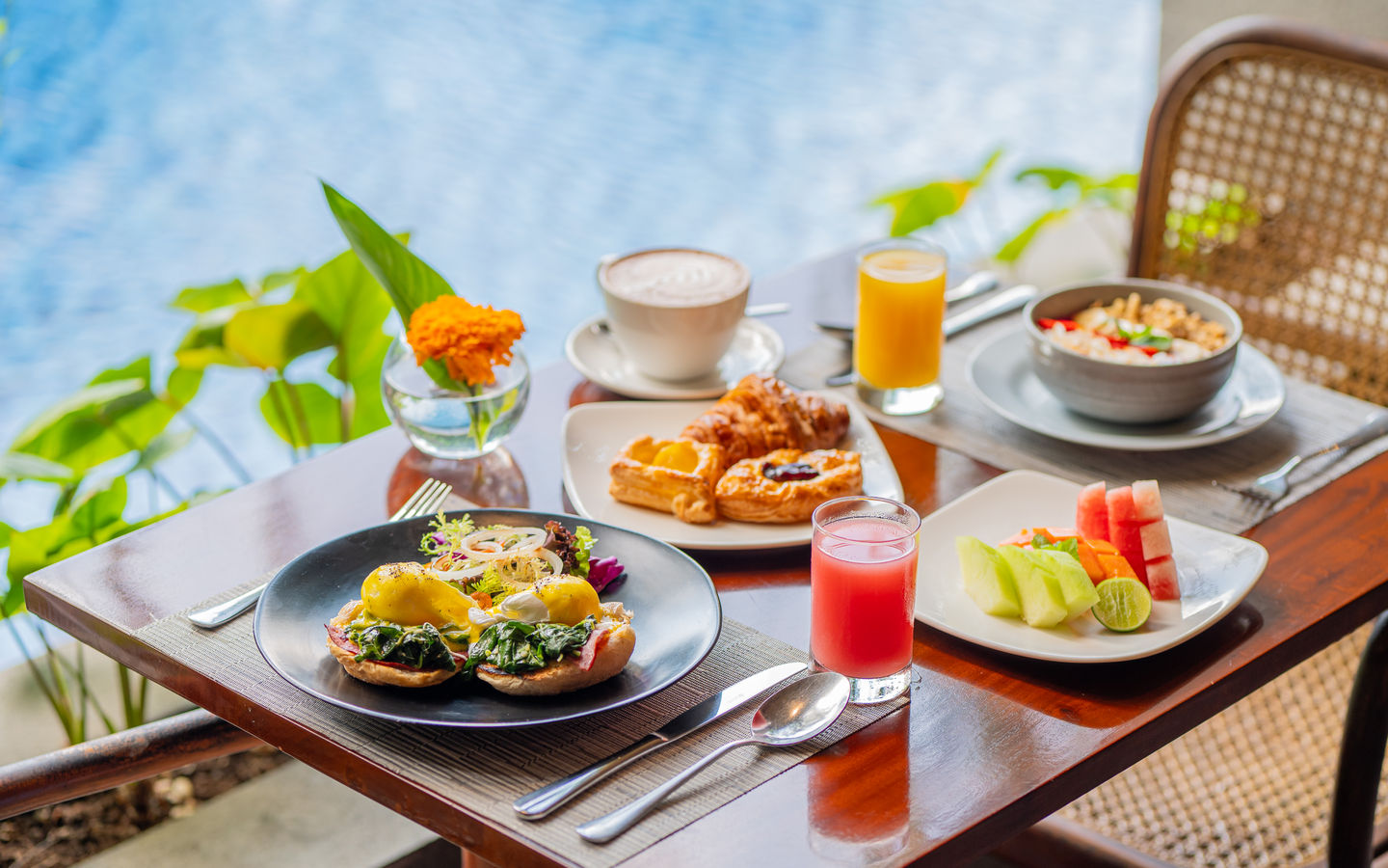 Combination of Breakfast food at Tlaga Bar & Resto