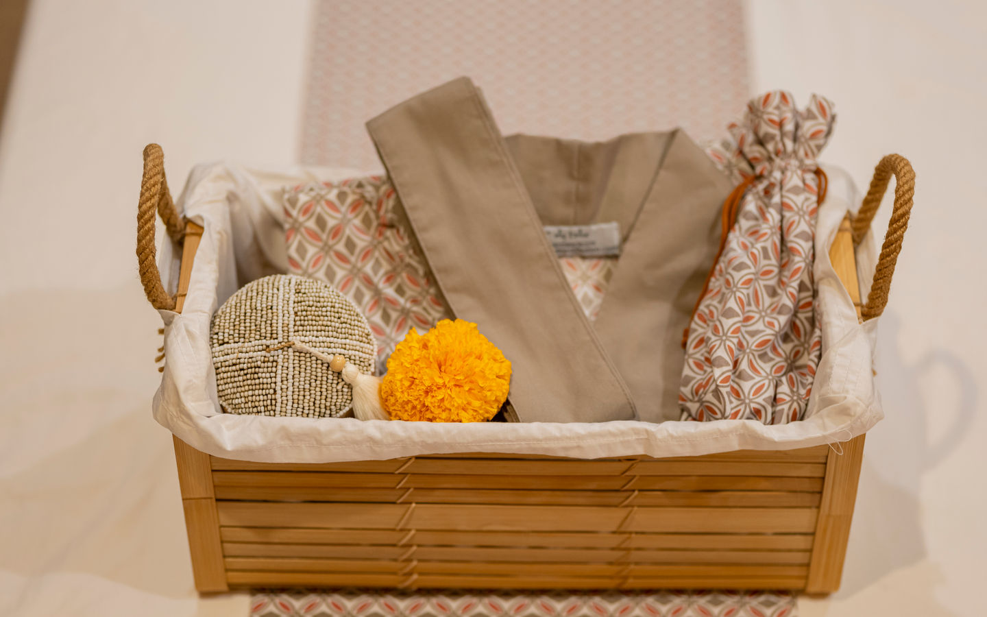 Photo of the spa amenities basket