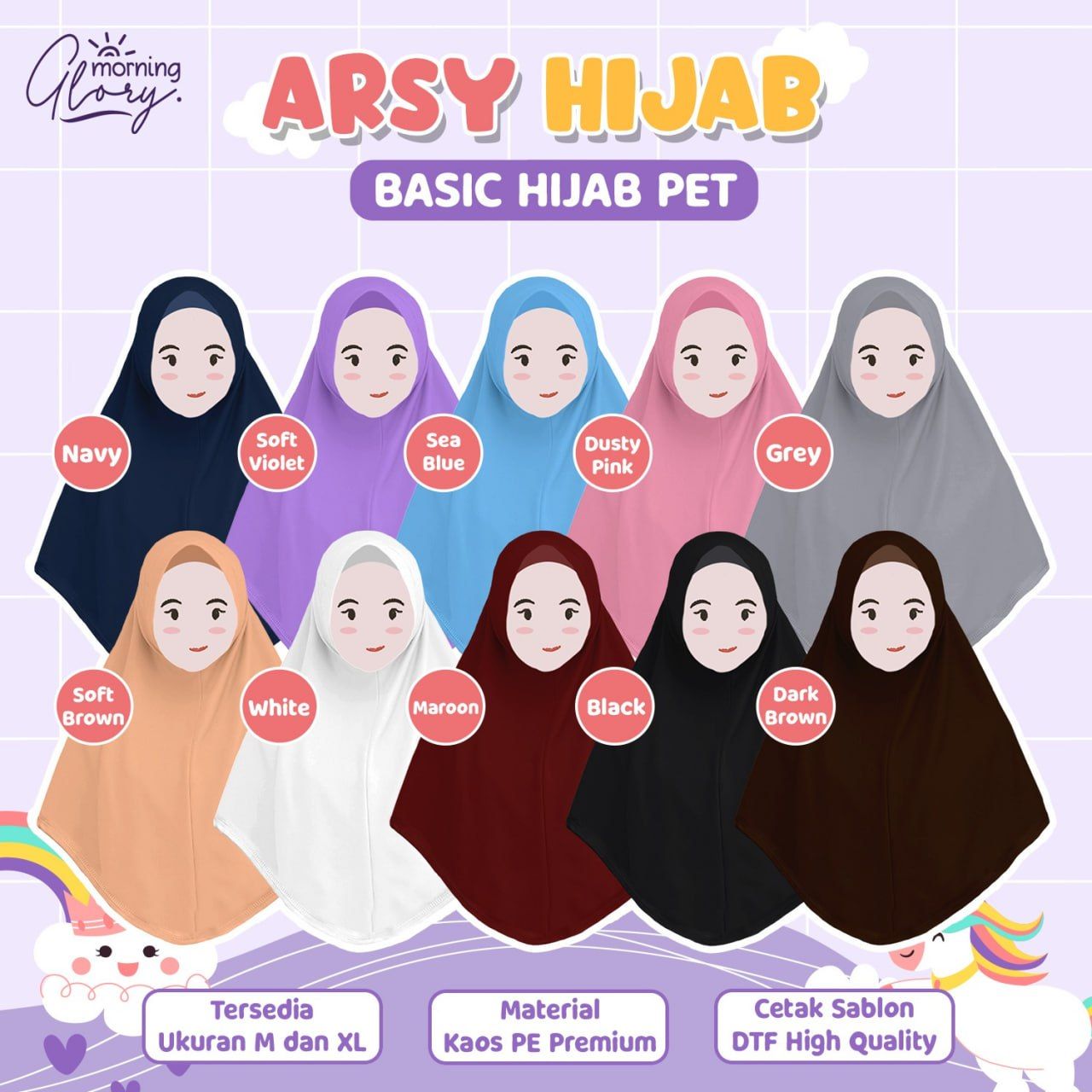 VN 6.2 XL ARSY BASIC HIJAB PET VANIA MUTHI