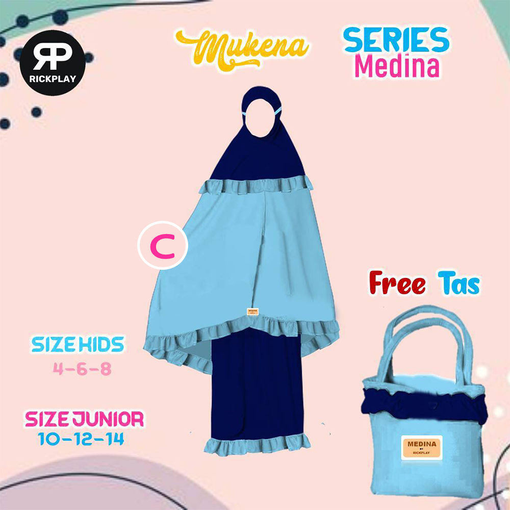 RP 8.3 KIDS NAVY-BLUE MUKENAH MEDINA RICKPLAY 