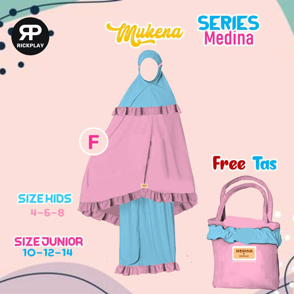RP 8.6 KIDS BLUE-PINK MUKENAH MEDINA RICKPLAY 