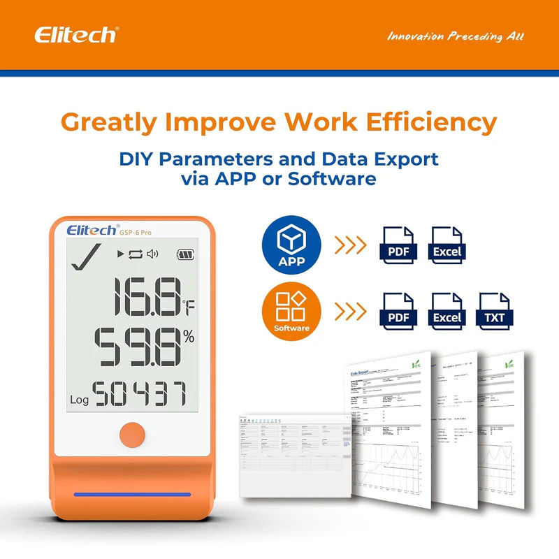 Elitech GSP-6 Bluetooth Temperature Data Logger
