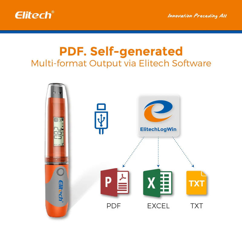 Elitech RC-51 32000 Point Waterproof USB Temperature Data Recorder Tester