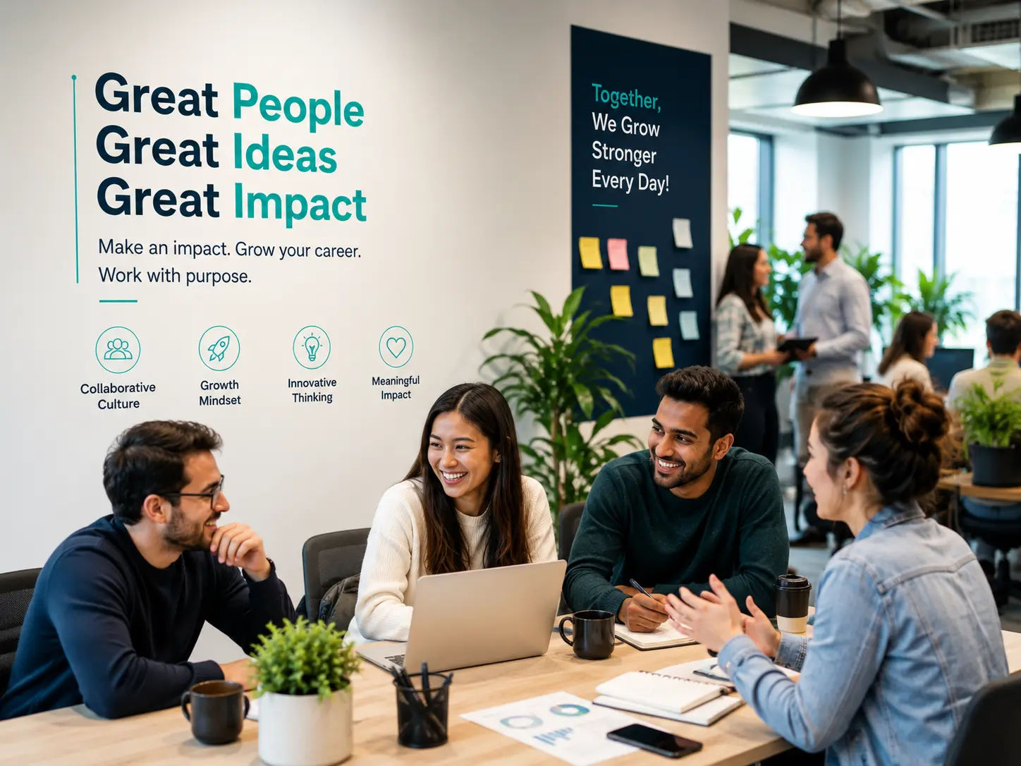 Digital marketing team collaborating on strategy