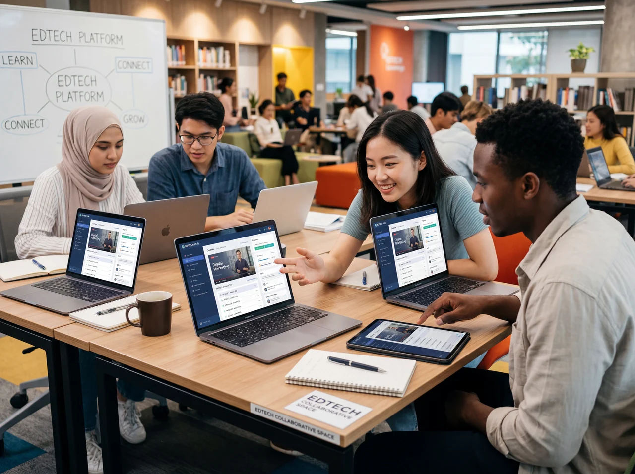 Digital marketing for EdTech India showing online course enrolment funnel student acquisition Google Ads campaign and ChatGPT visibility for education platform