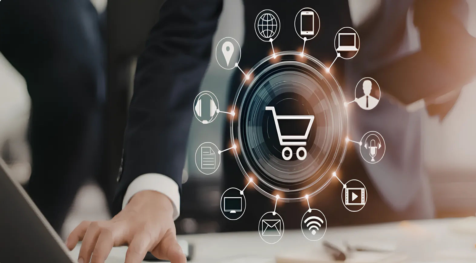 Digital marketing for ecommerce and D2C brands India UK USA UAE showing Google Shopping campaign performance dashboard Meta Advantage+ for fashion D2C WhatsApp cart recovery automation and product GEO citation in AI shopping recommendation