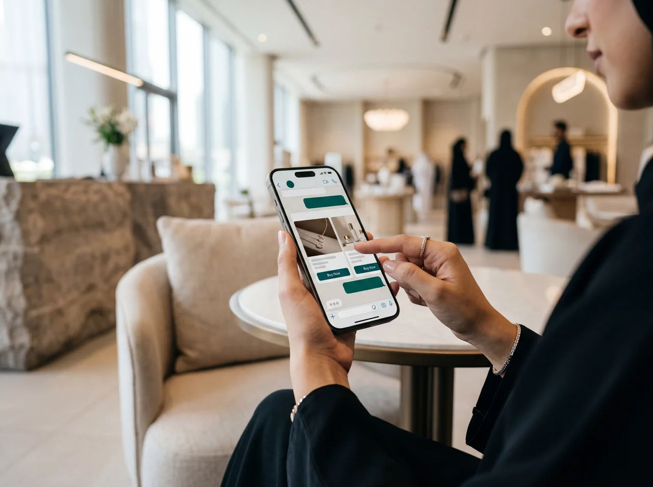 Mobile commerce and WhatsApp social commerce for D2C ecommerce brands India UAE showing WhatsApp product catalogue shopping cart and order confirmation automation