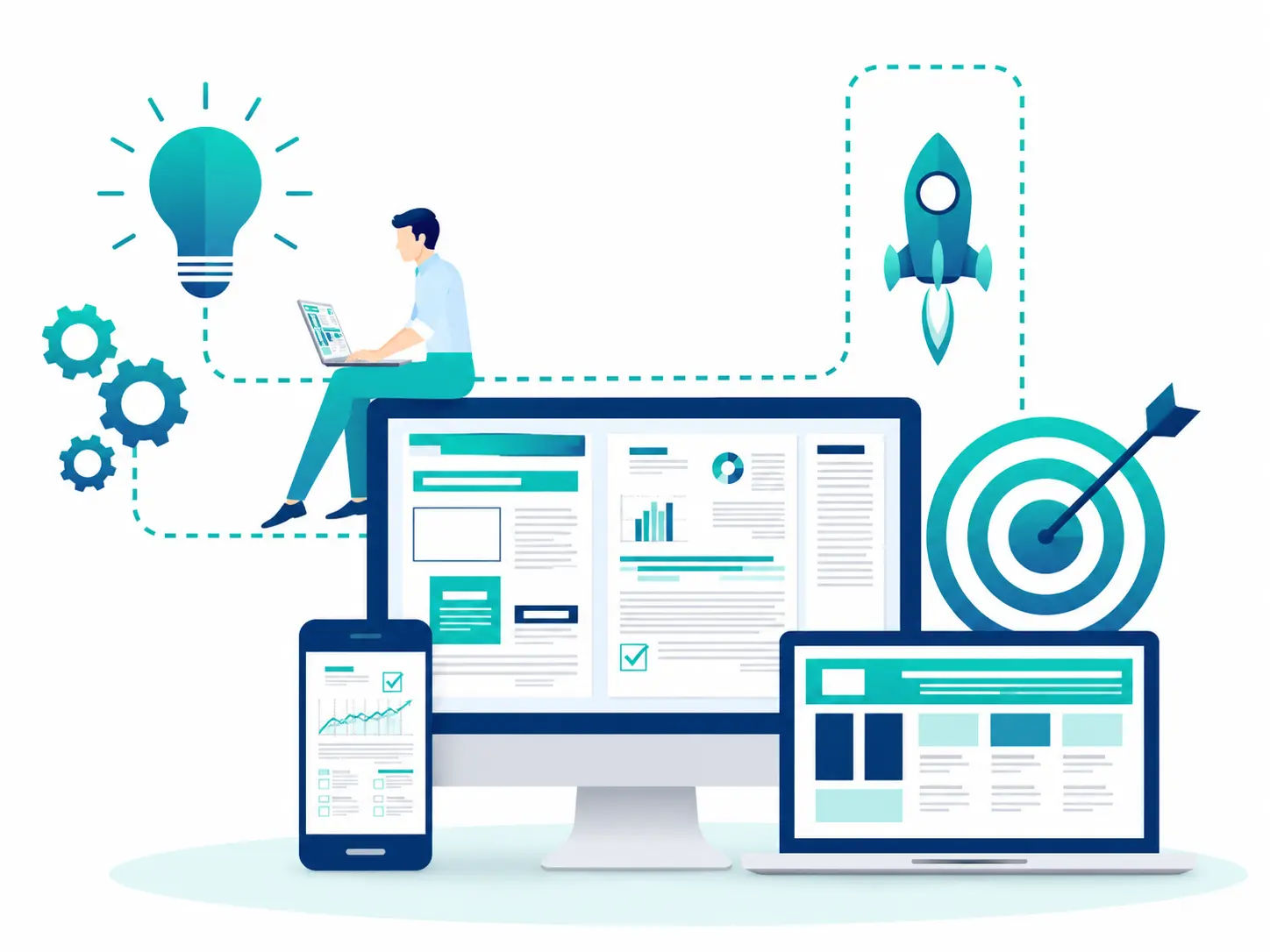 Analytics dashboard with charts