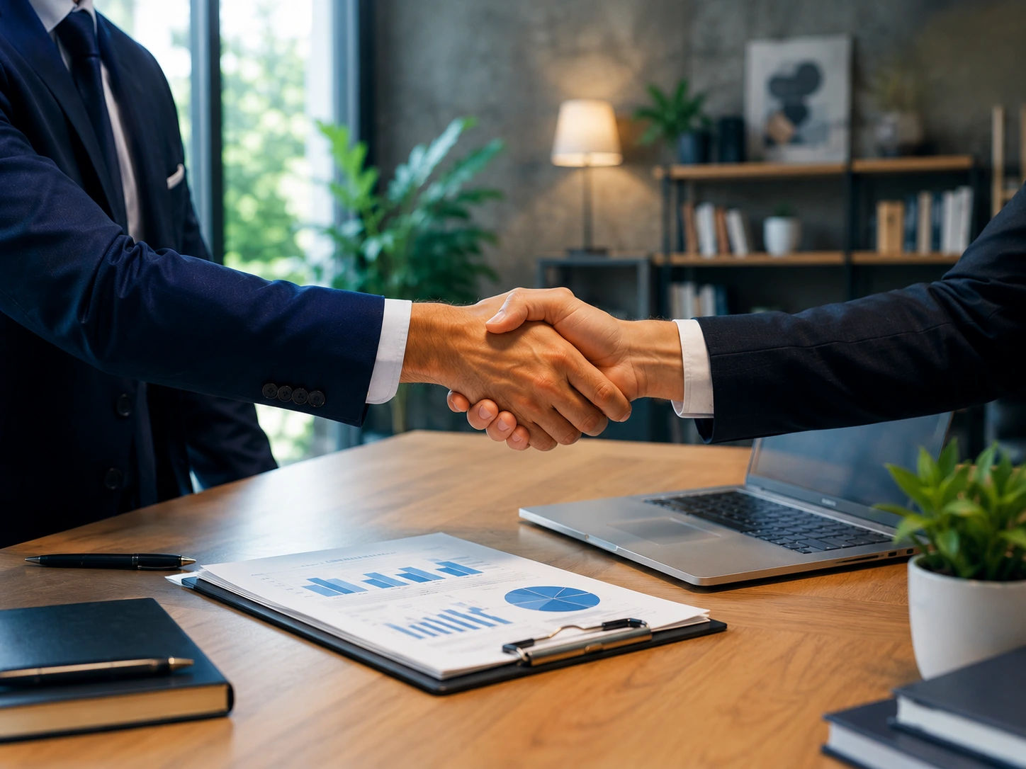 Professional B2B business meeting
