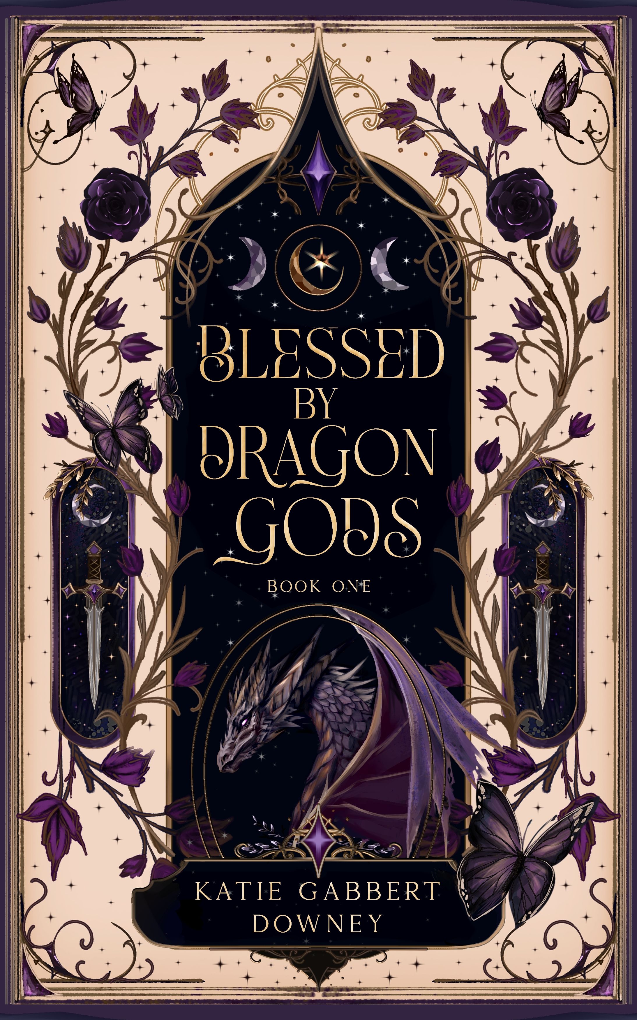 Blessed By Dragon Gods book cover by Katie Gabbert Downey