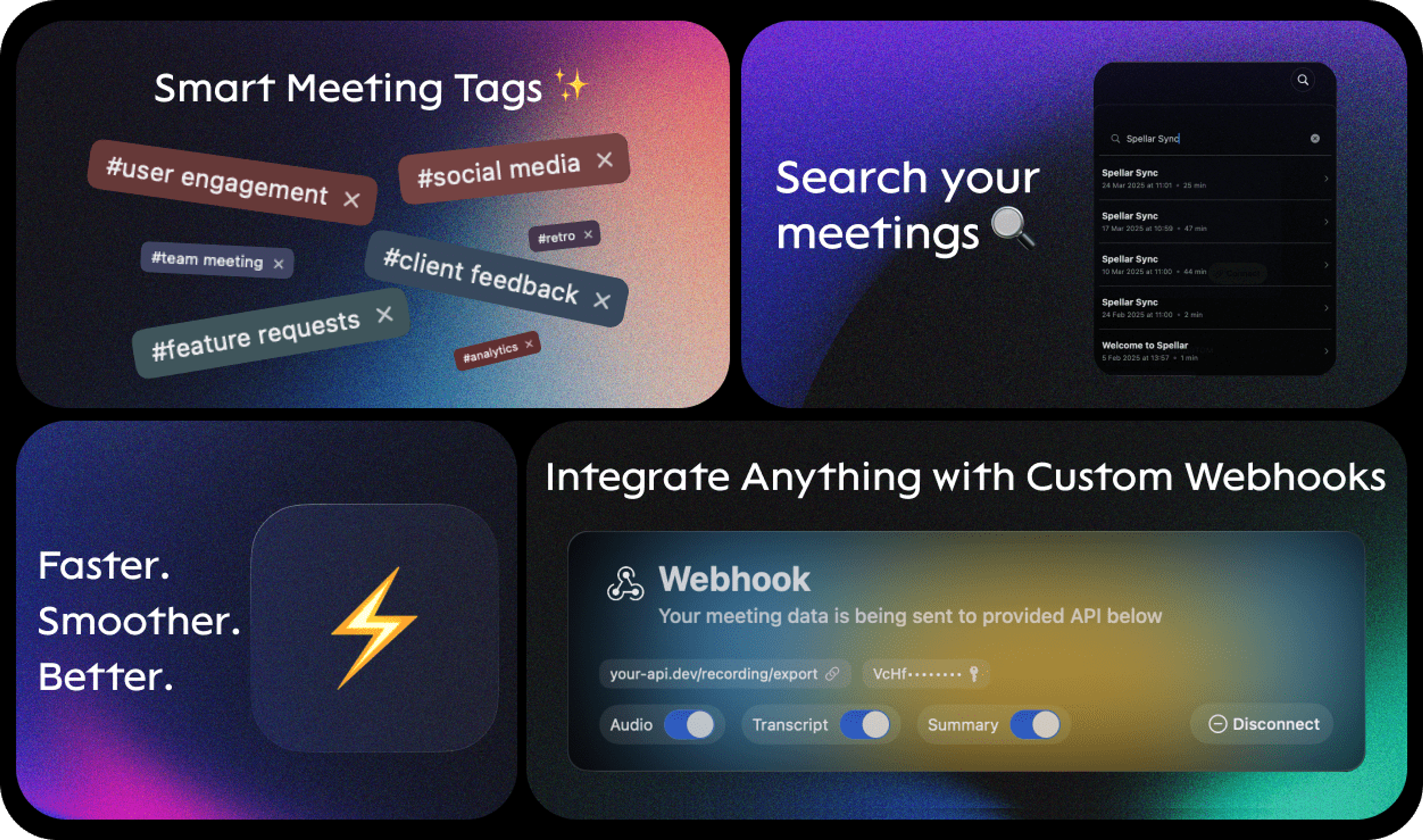 Smart Tags, Powerful Search, Custom Webhooks, and a Faster App