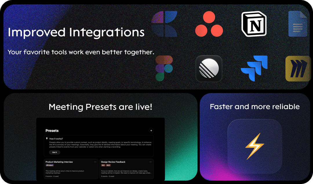 Presets Released, Smarter Sync & Better Integrations