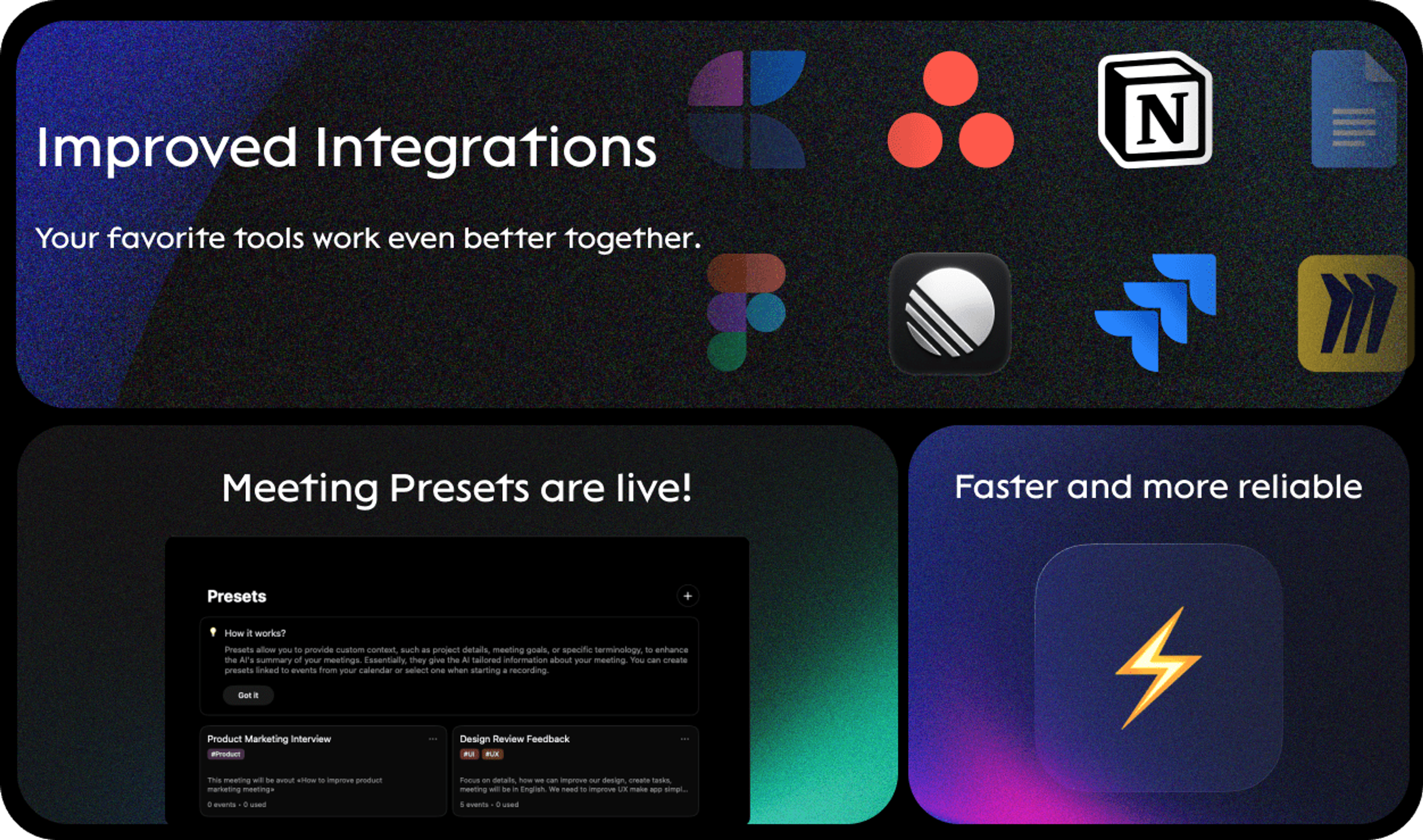 Presets Released, Smarter Sync & Better Integrations