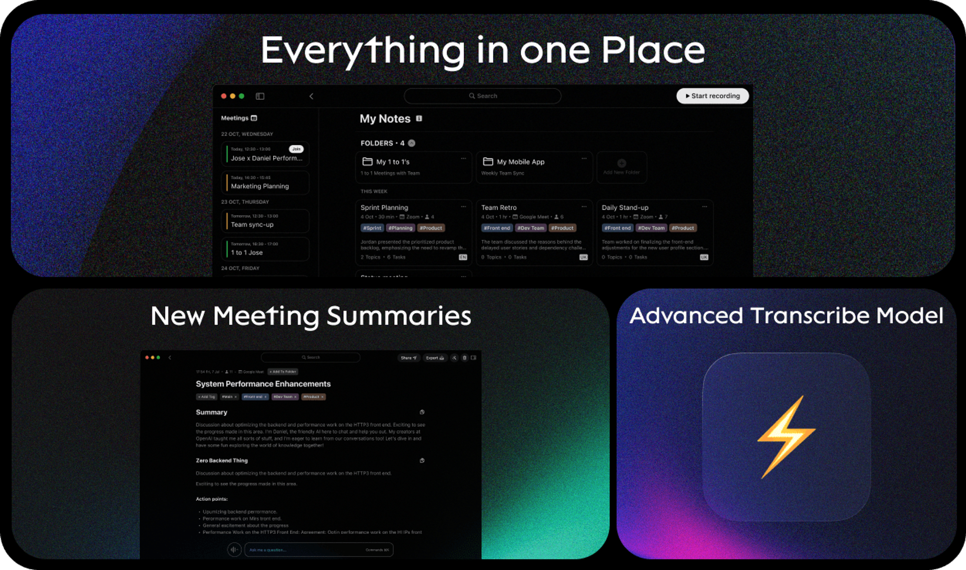 New Home, Editable Summaries & Unified View