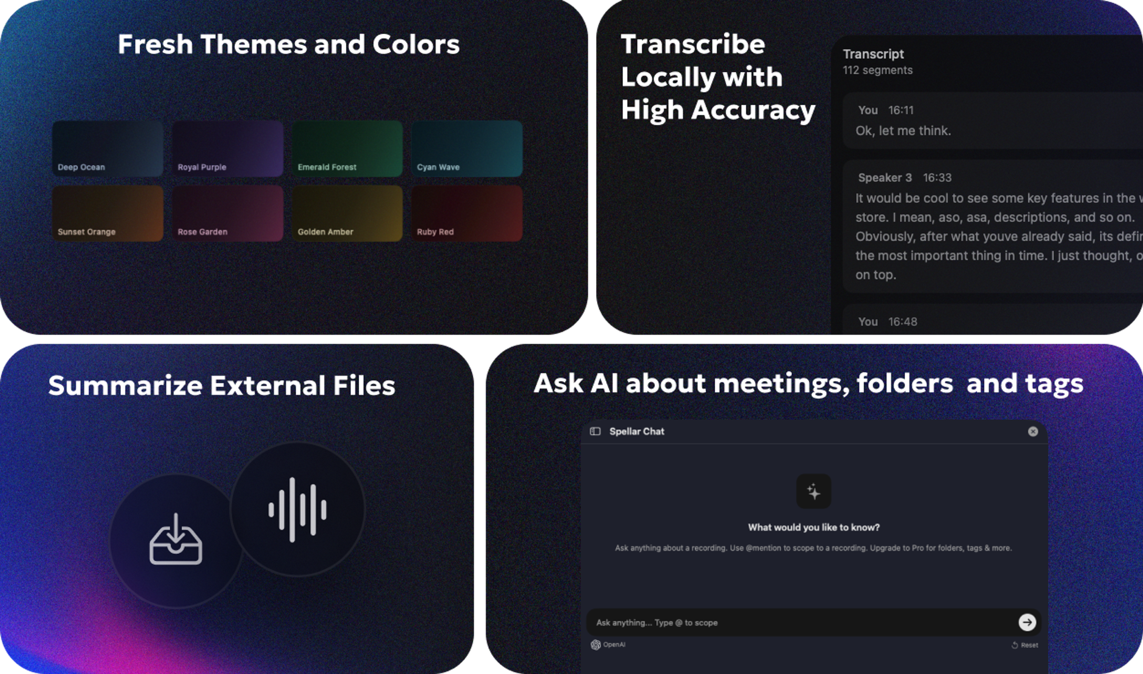 Visual Redesign, AI Chat, Todoist & On-Device Transcription