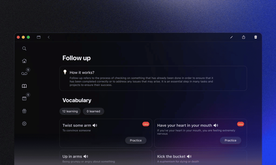 Vocabulary Suggestions