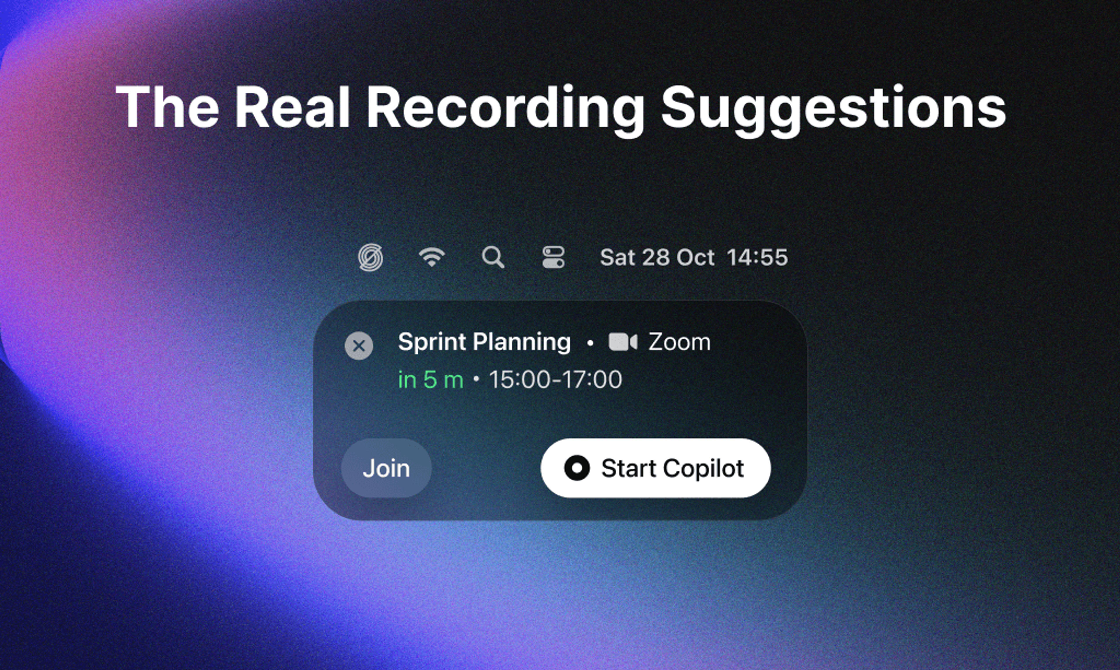 The Real Recording Suggestions