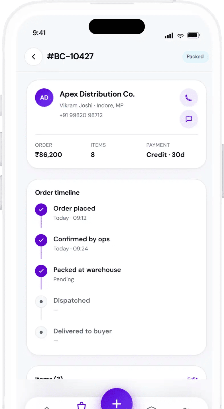 Manage Orders & Credit