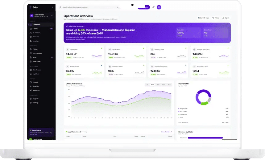 Operate from your Dashboard