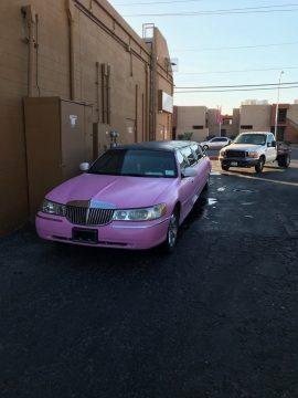 Pink 1998 Lincoln Town Car Stretched Limousine for sale
