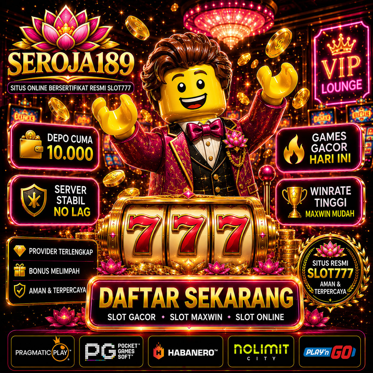 SEROJA189 ♕ Situs Online Kejar Maxwin Bersama Kami Bersertifikat Resmi Slot777