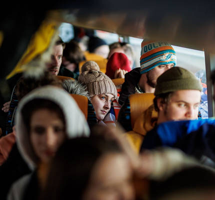 Fixed seat on the bus