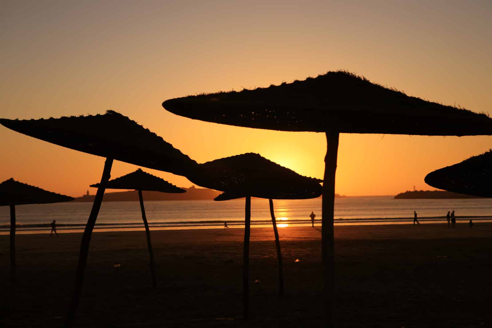 Sunset on the beach; Essaouira, Morocco