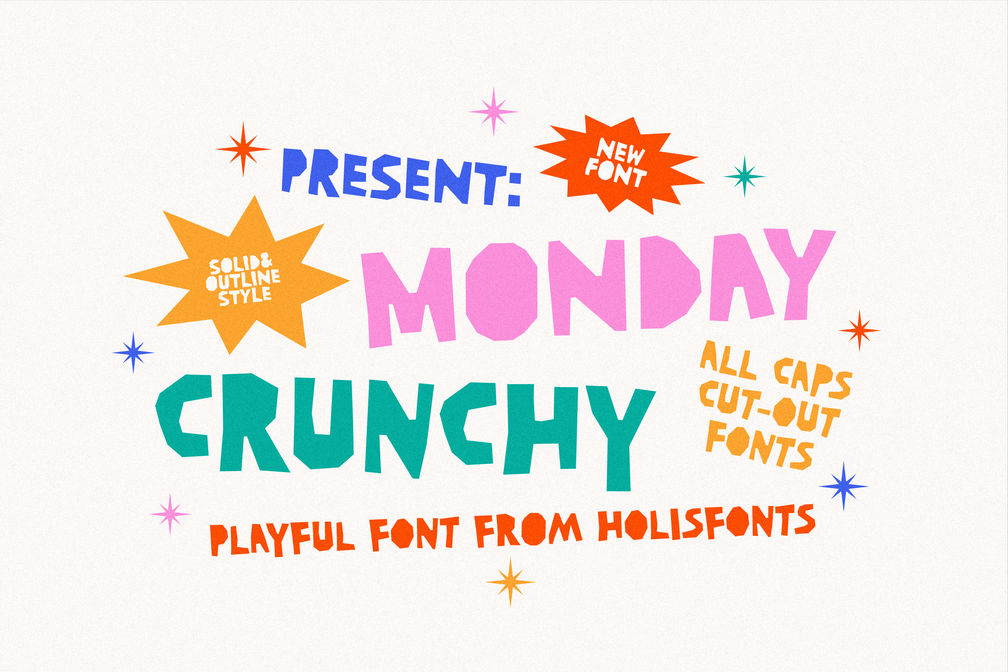 Monday Chrunchy Font 1