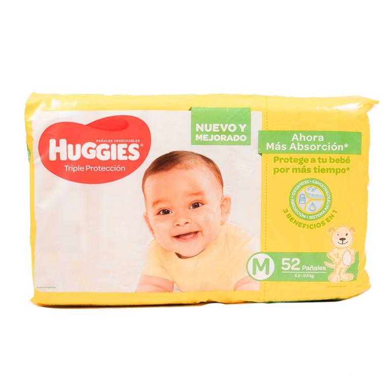 Pañal Huggies Triple Proteccion M, 52 unidades