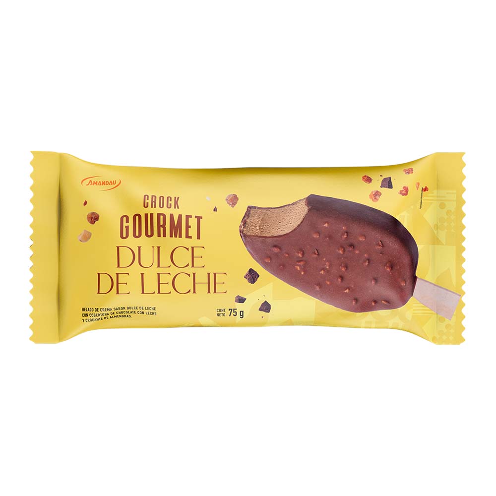 Helado palito Amandau Dulce de Leche, 80gr
