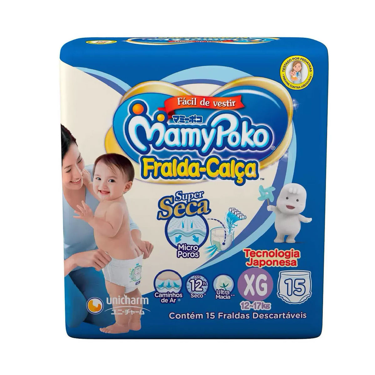 Pañal Mamypoko premium talla XG, 15 unidades