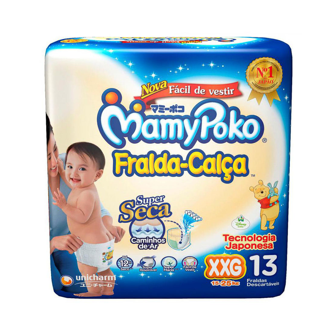 Pañal Mamypoko premium talla XXG, 13 unidades