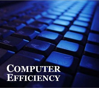 blue computer keyboard image with Computer Efficiency text