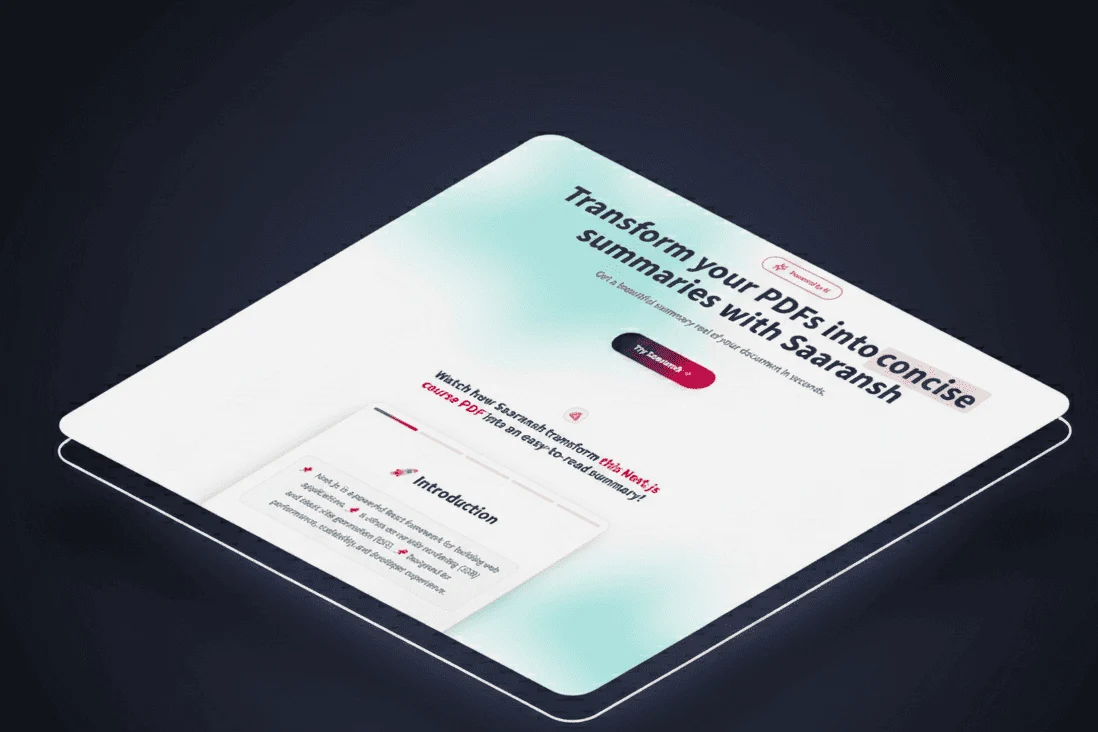 Saaransh - PDF Summary Generator