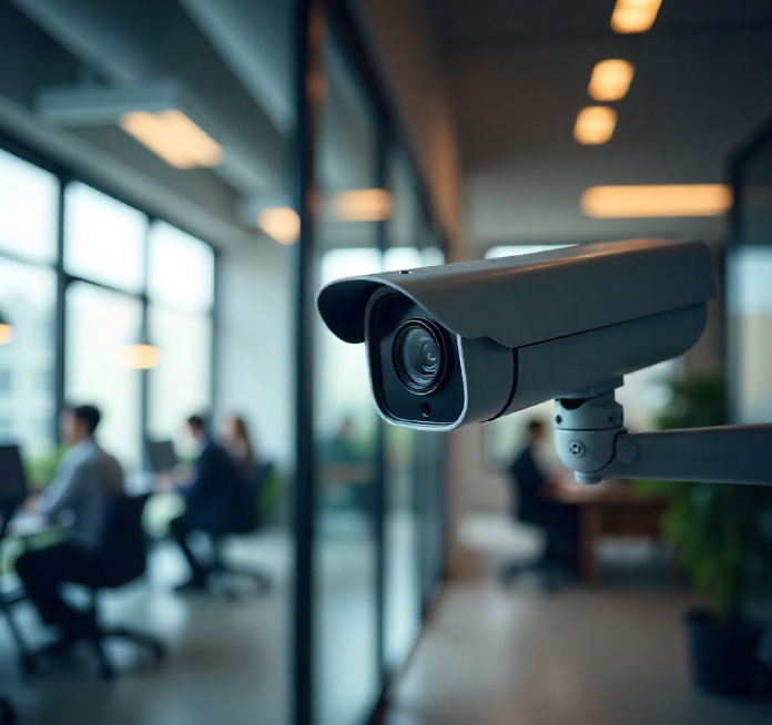 CCTV camera in modern office