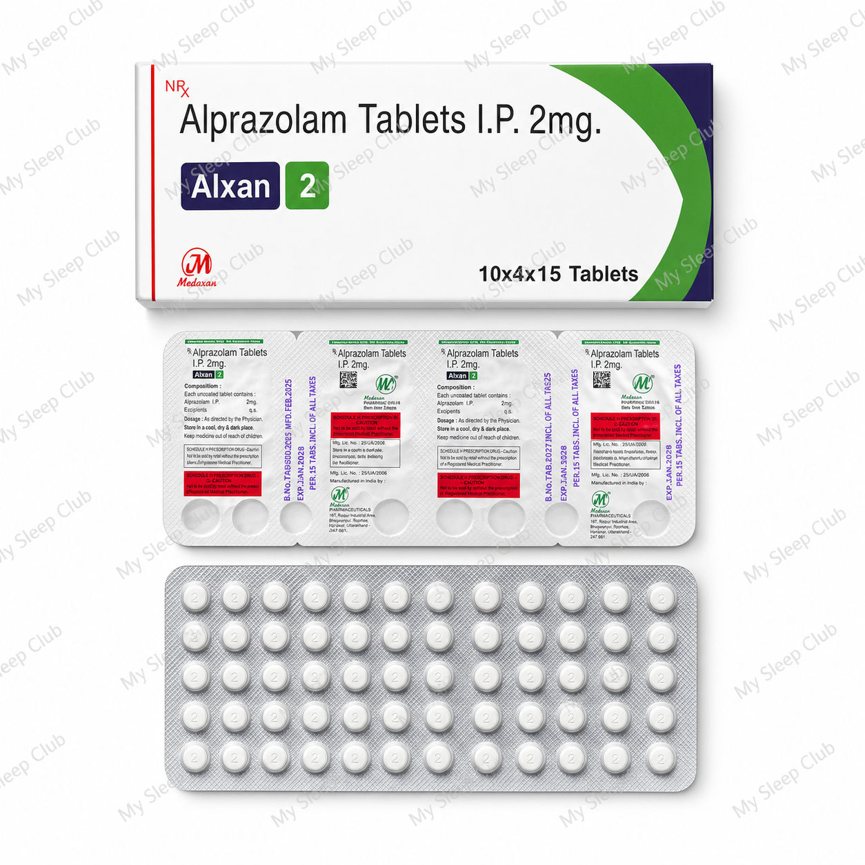 Buy Alprazolam Tablets I.P. 2mg Online in the UK