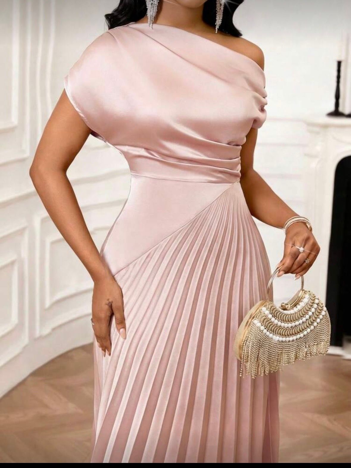 Ethereal Drape Evening Dress