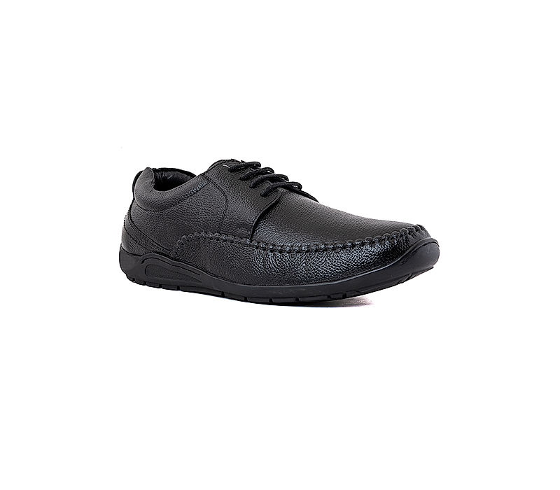 KHADIM British Walkers Black Leather Formal Derby Shoe for Men (505322