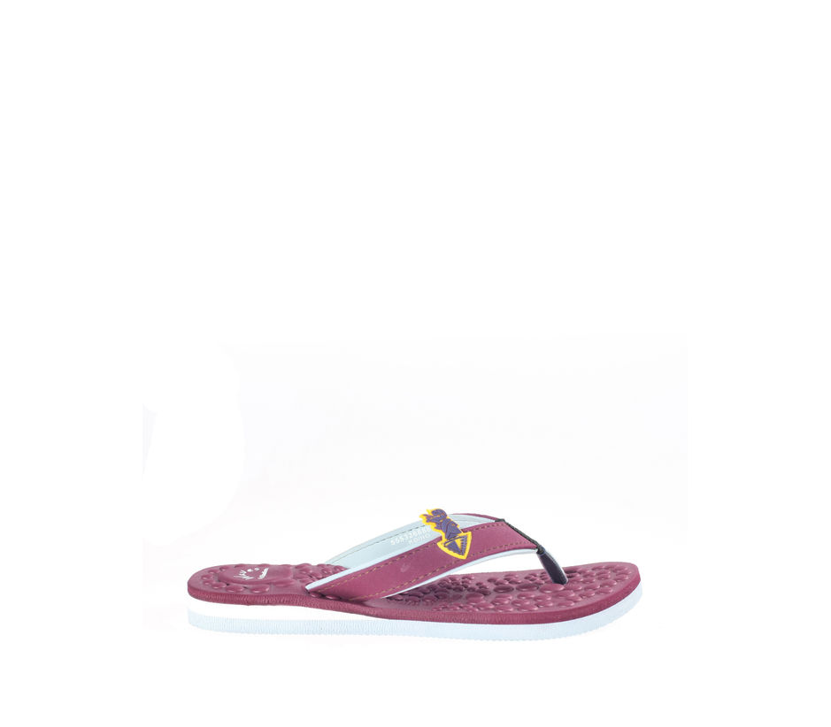 magenta flip flops