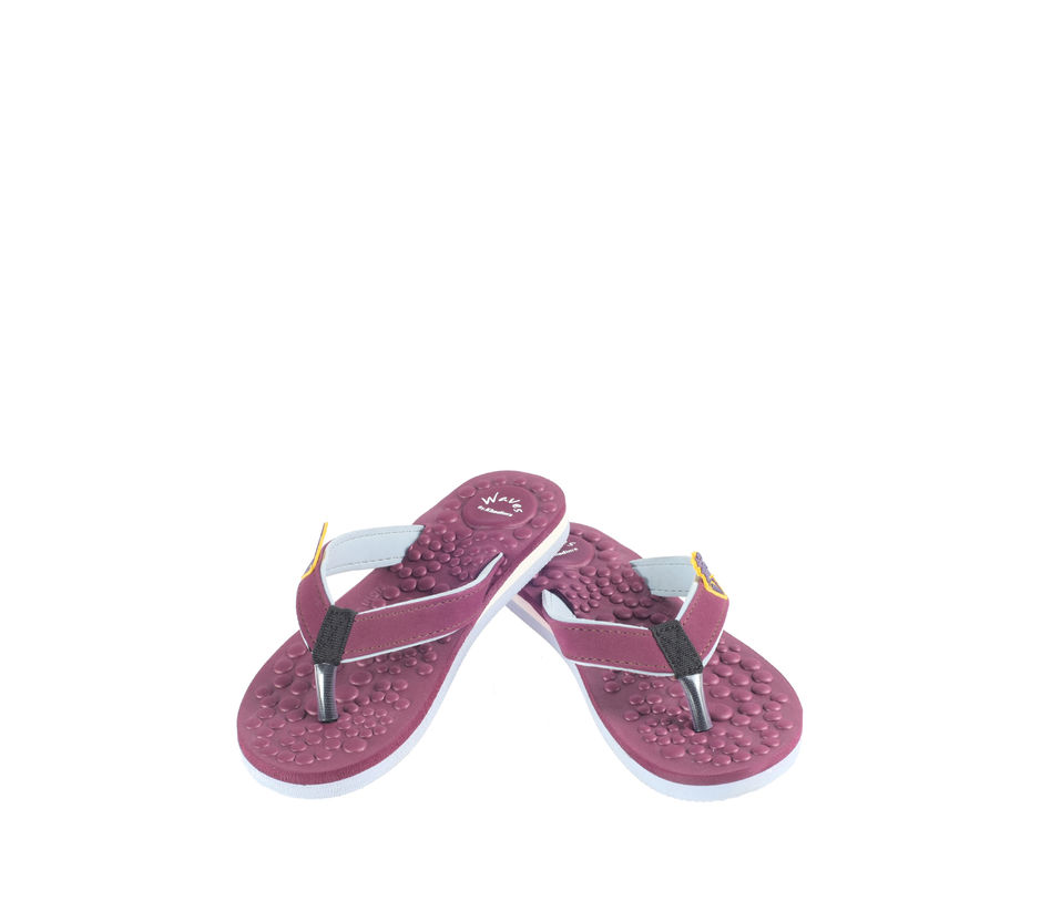 magenta flip flops