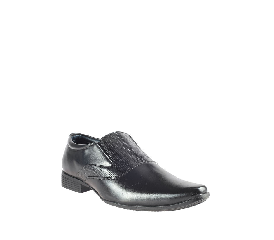 black formal slip on shoes